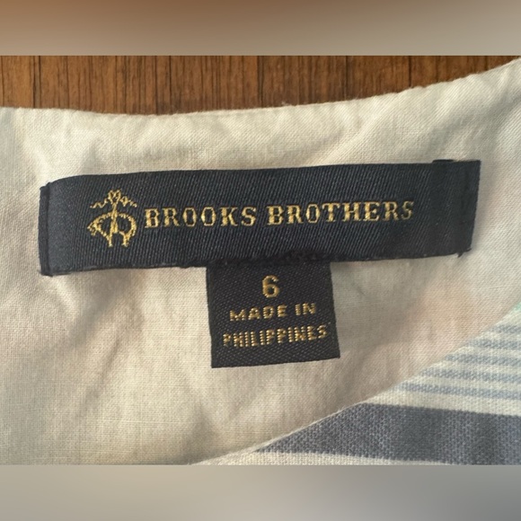 Brooks Brothers Cotton Lined Seersucker Striped Dress- Size 6 - Picture 4 of 6